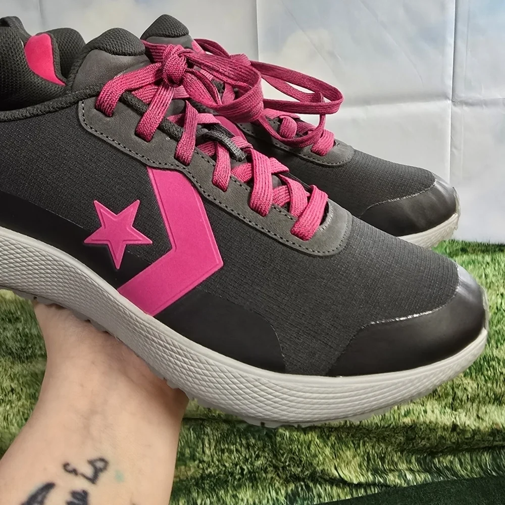 Converse | Star Series Running Sneakers 'Grey and Pink' Mens Size 9.5 - Picture 10 of 14
